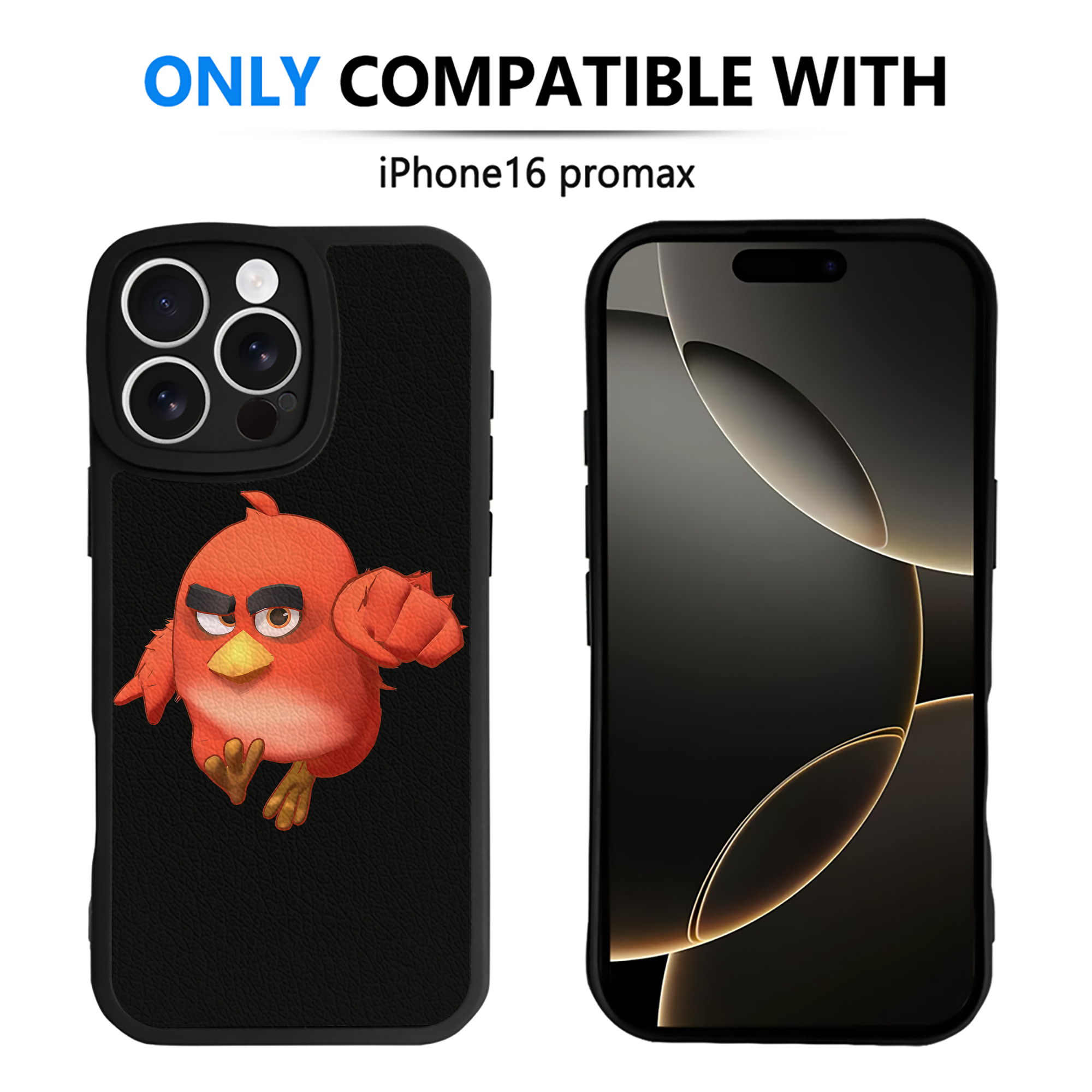 （画像用） Angry Birds アングリーバード 【iPhone 16シリーズ対応】シリコンスマホケース（レザー調） 材質：シリコン